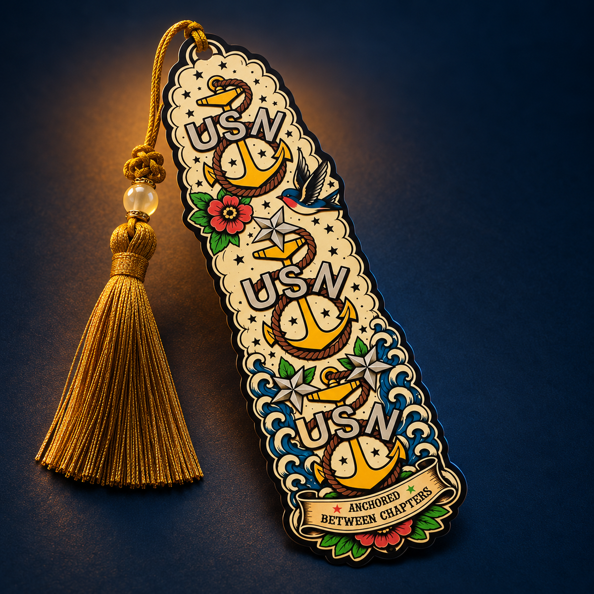 Bookmarks — Victory By Volume Navy-inspired collection
