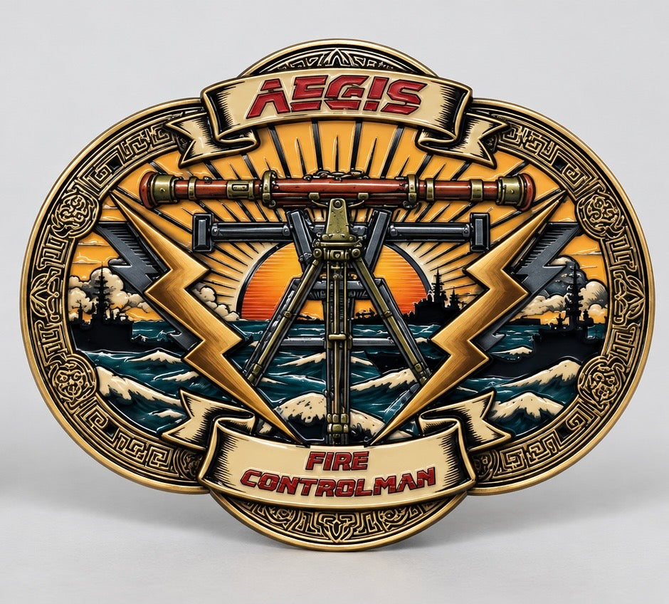 PRE-ORDER - Aegis Fire Controlman Belt Buckle