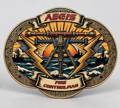 PRE-ORDER - Aegis Fire Controlman Belt Buckle