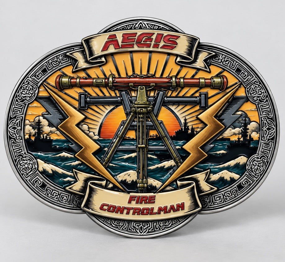PRE-ORDER - Aegis Fire Controlman Belt Buckle