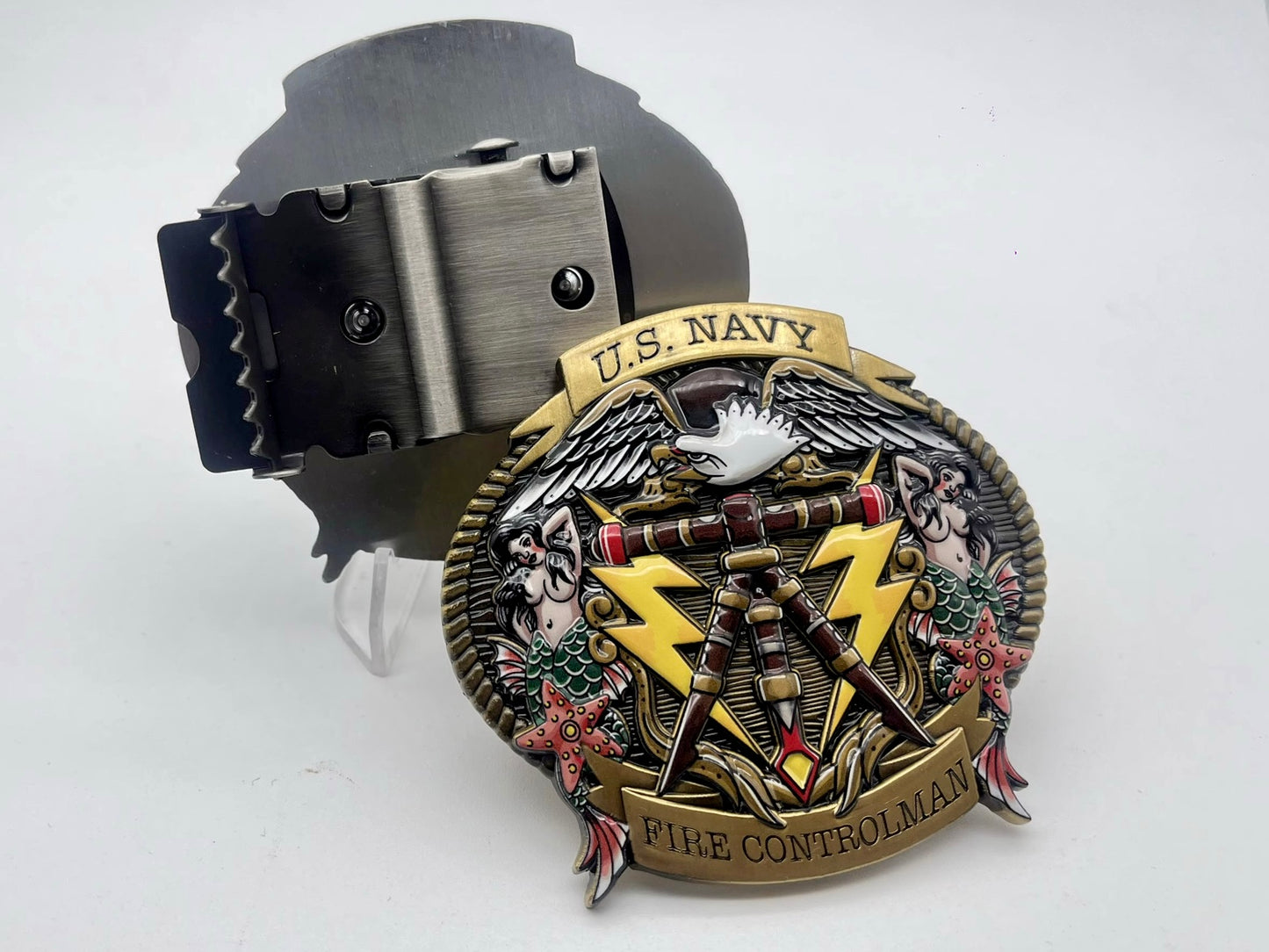 1- New Fire Controlman Belt Buckle