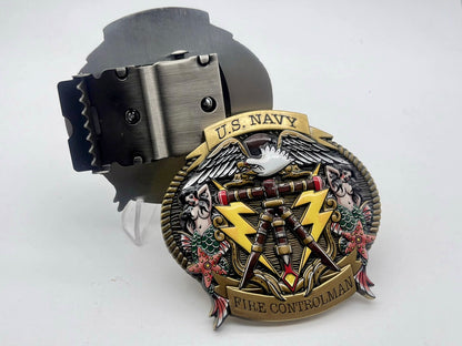 1- New Fire Controlman Belt Buckle