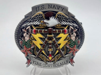 1- New Fire Controlman Belt Buckle