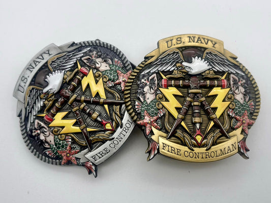 1- New Fire Controlman Belt Buckle