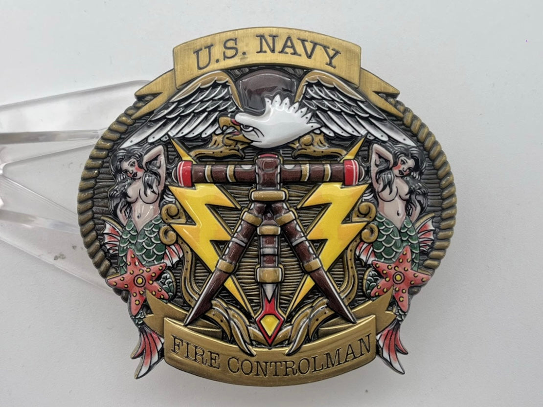 1- New Fire Controlman Belt Buckle