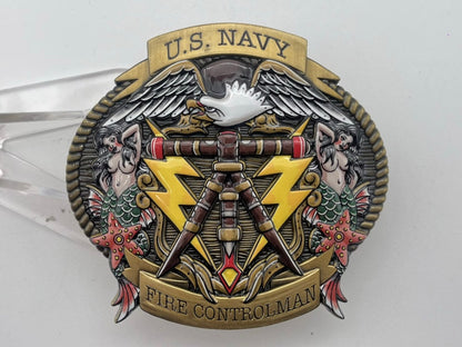 1- New Fire Controlman Belt Buckle