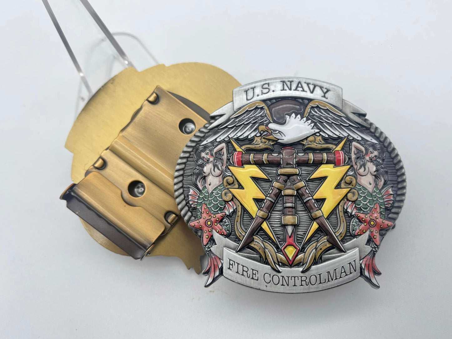 1- New Fire Controlman Belt Buckle