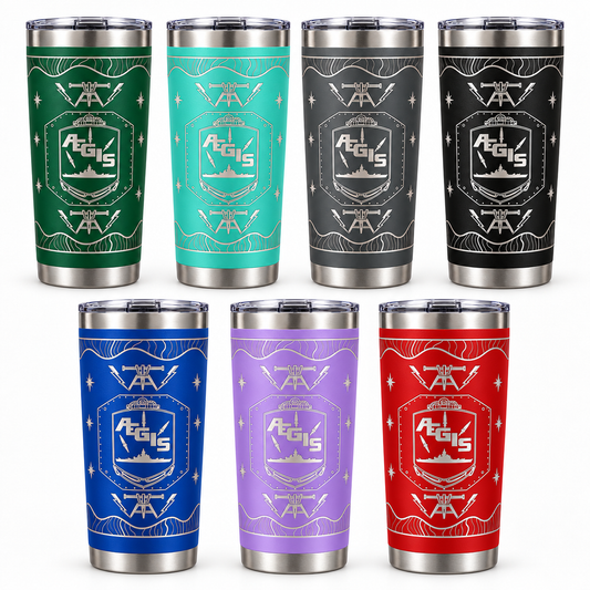 Fire Controlman AEGIS FCA 20 oz tumbler color lineup