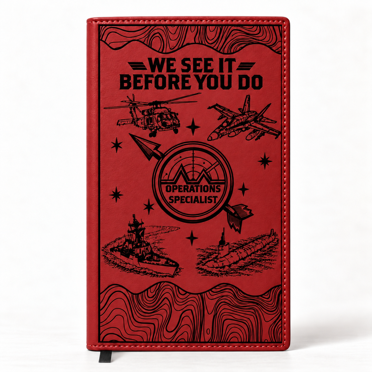 Operations Specialist notebook in red