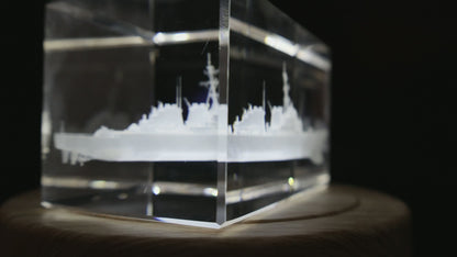Arleigh Burke-class destroyer crystal — rotating view