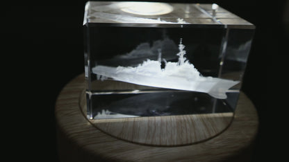 Arleigh Burke-class destroyer crystal — close-up detail